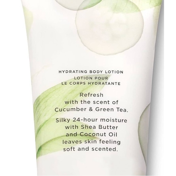 Victoria's Secret Cucumber & Green Tea Hydrating Body Lotion w shea butter - Picture 2 of 5